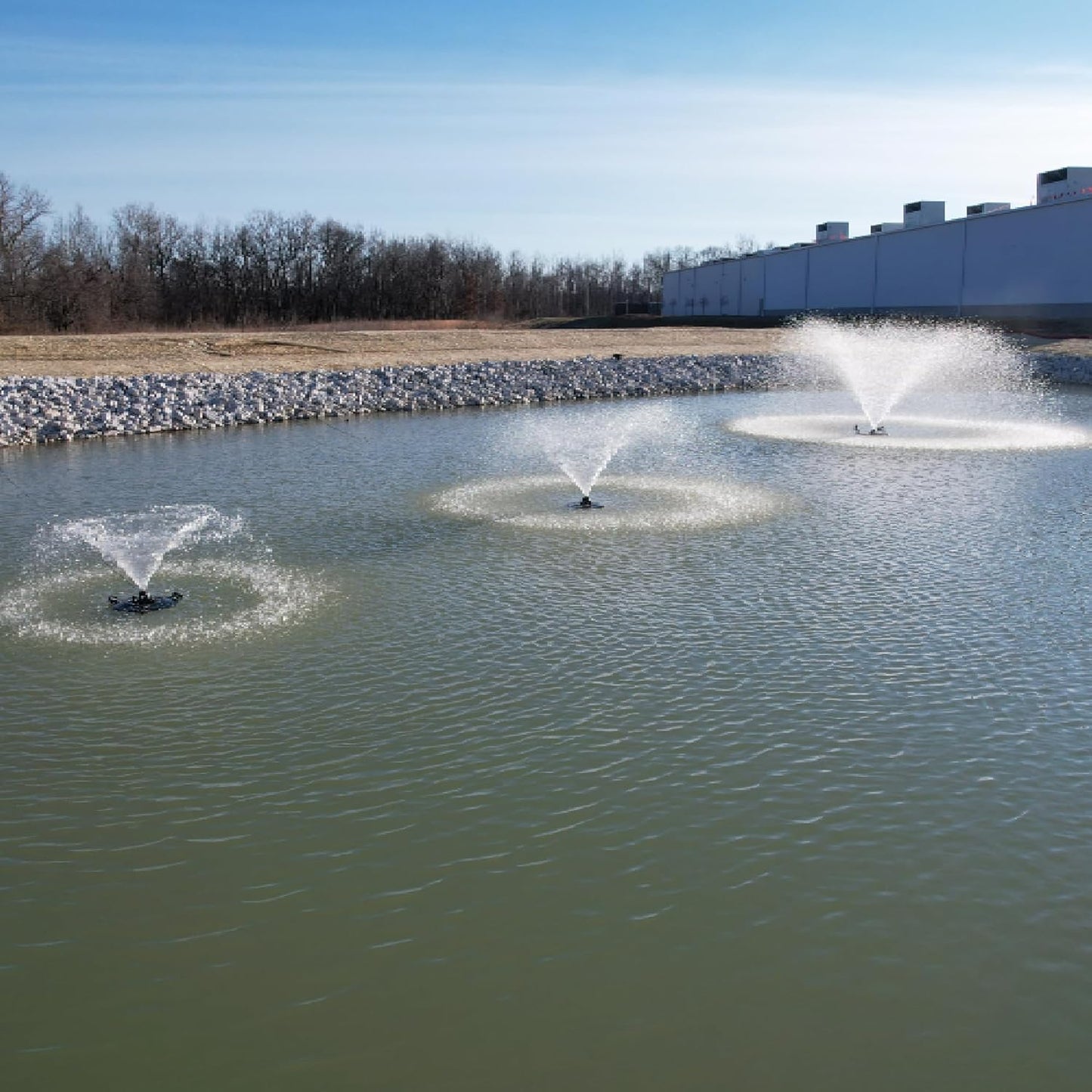 HALF OFF PONDS Floating Fountain – 1.5 HP Pond Aerator, 100' Cord – 12,500 GPH Water Pump – 11 Spray Patterns - Energy-Efficient - Color-Changing LED Lights, Large Ponds, Lakes & Water Gardens