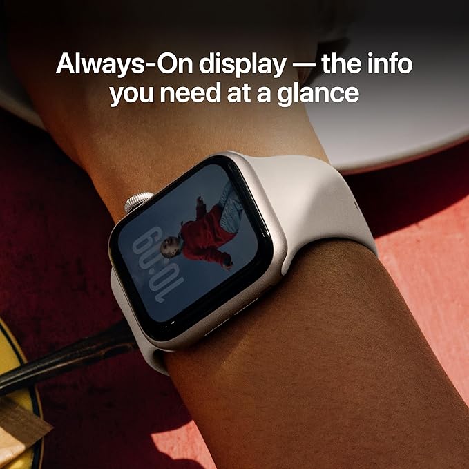 Apple Watch SE 3 [GPS + Cellular 44mm] Smartwatch with Starlight Aluminium Case with Starlight Sport Band - M/L. Fitness and Sleep Trackers, Heart Rate Monitor with AppleCare+ (2 Years)