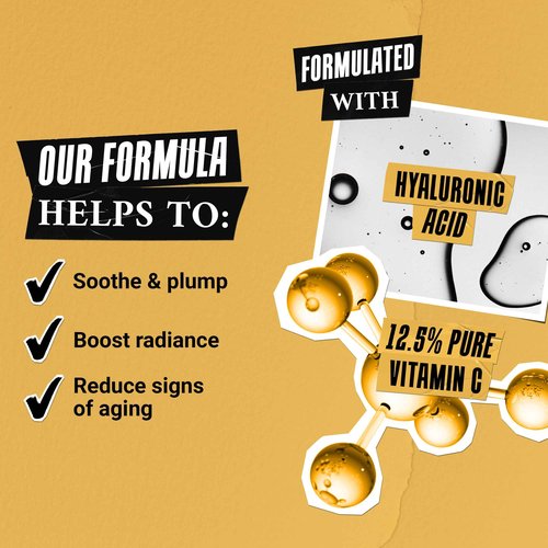 Kiehl's Powerful-Strength 12.5% Vitamin C Serum, Line-Reducing Concentrate for Face, Boosts Radiance & Firmness, Smooths & Plumps Skin, with Hyaluronic Acid, Dermatologist-Tested - 1.7 fl oz