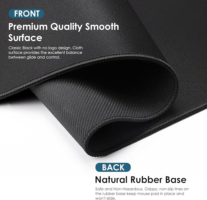 Dizzy Balloon Large Extended Mouse Pad with Durable Stitched Edges, 31.50"x11.81"x0.12", Mouse Mat Desk Mat for Home and Office, Black Large Gaming Mousepad, Keyboard Mat with Non-Slip Rubber Base