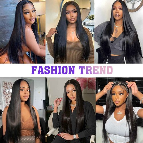 Straight Human Hair Bundles Raw Bundles Human Hair 20 22 24 Inch 12A Unprocessed Virgin Hair Extensions for Sew In Quick Weave Glossy Remy Hair Bundle for Women