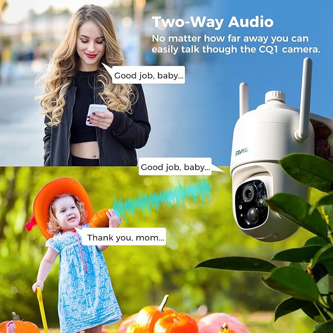 Vicohome 3CQ1 AI 2K Solar Security Camera Wireless Outdoor, Battery Powered,Two Way Audio,Motion Detection, 360° View,Easy to Setup,Color Night Vision,Audible Flashlight Siren,180 Days Exchange Policy