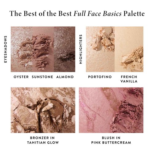 LAURA GELLER NEW YORK Matte Baked Starter Kit - Full Coverage: Double Take Powder Foundation, Porcelain and Best of the Best Face Palette and Retractable Angled Kabuki Brush