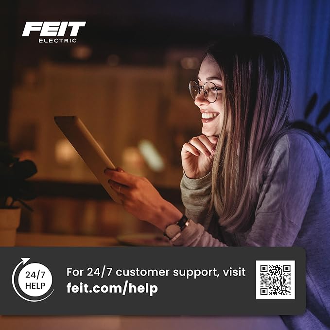 Feit Electric Smart ST21 Light Bulb, 60W Eq, Dimmable, Spiral Filament Edison Style. WiFi Enabled, Works with Alexa/Google Home, Millions of Colors, 15,000-Hr. Lifetime, ST2160RGBWFILAG/RP/3, 3 Pack
