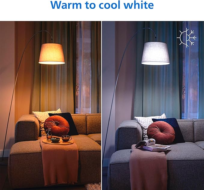 Philips Smart Lighting Connected Light Bulbs, 2-Pack, Color A19 60W 800LM E26 Indoor LED Lights, Smart Bulbs with Motion Detection, Control with Voice or App