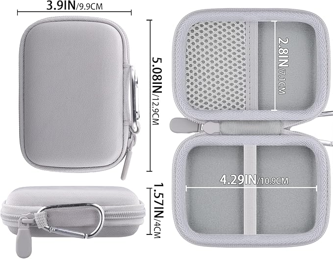 Hard Carrying Travel Case for PLAUD Note/Note Pro AI Voice Recorder,Compatible with Digital Recorder and Magnetic Protective Case(White)