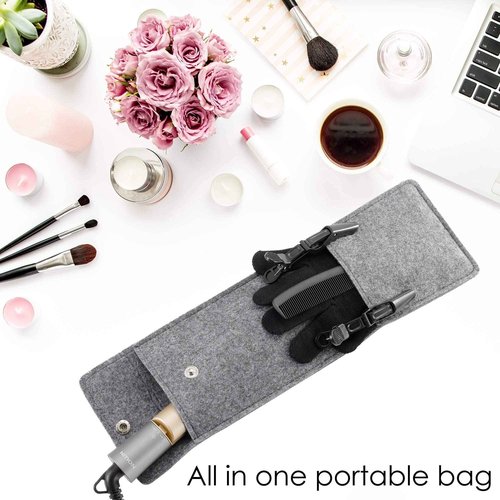 NITION Pro Salon Hair Flat Iron Styling Tool Hair Straightener and Hair Dryer with Diffuser/Comb Set