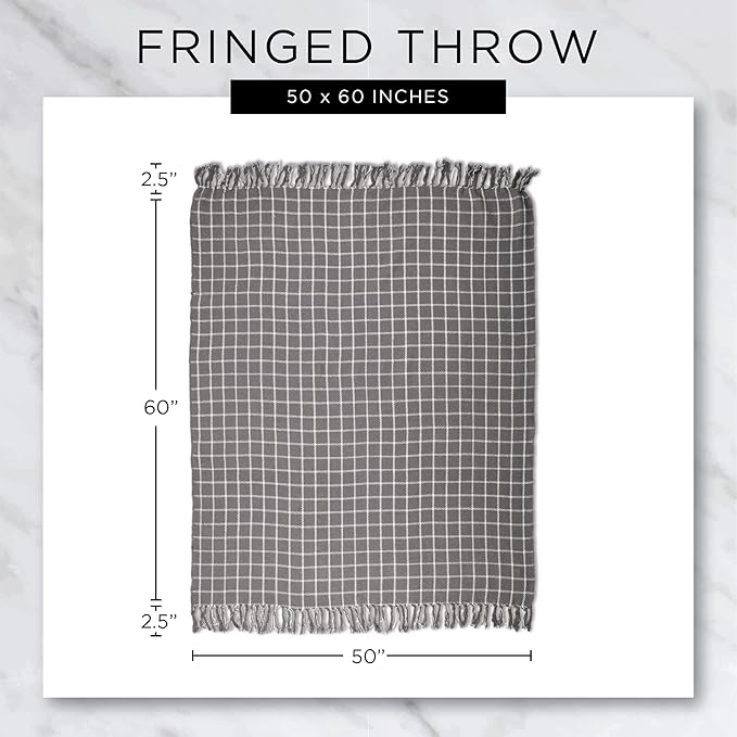 DII Diamond Throw Collection Woven Cotton, 50x60, Pumpkin Spice (Pack of 2)