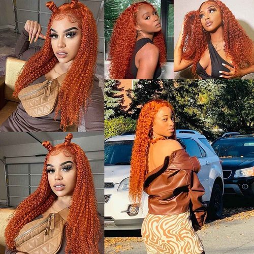 Giginger Brazilian Human Hair Bundles 26 28 30 inch Orange Jerry Curly Bundles 350 Color Human Hair Ginger Orange Unprocessed Virgin Quick Weave Hair for Black Women