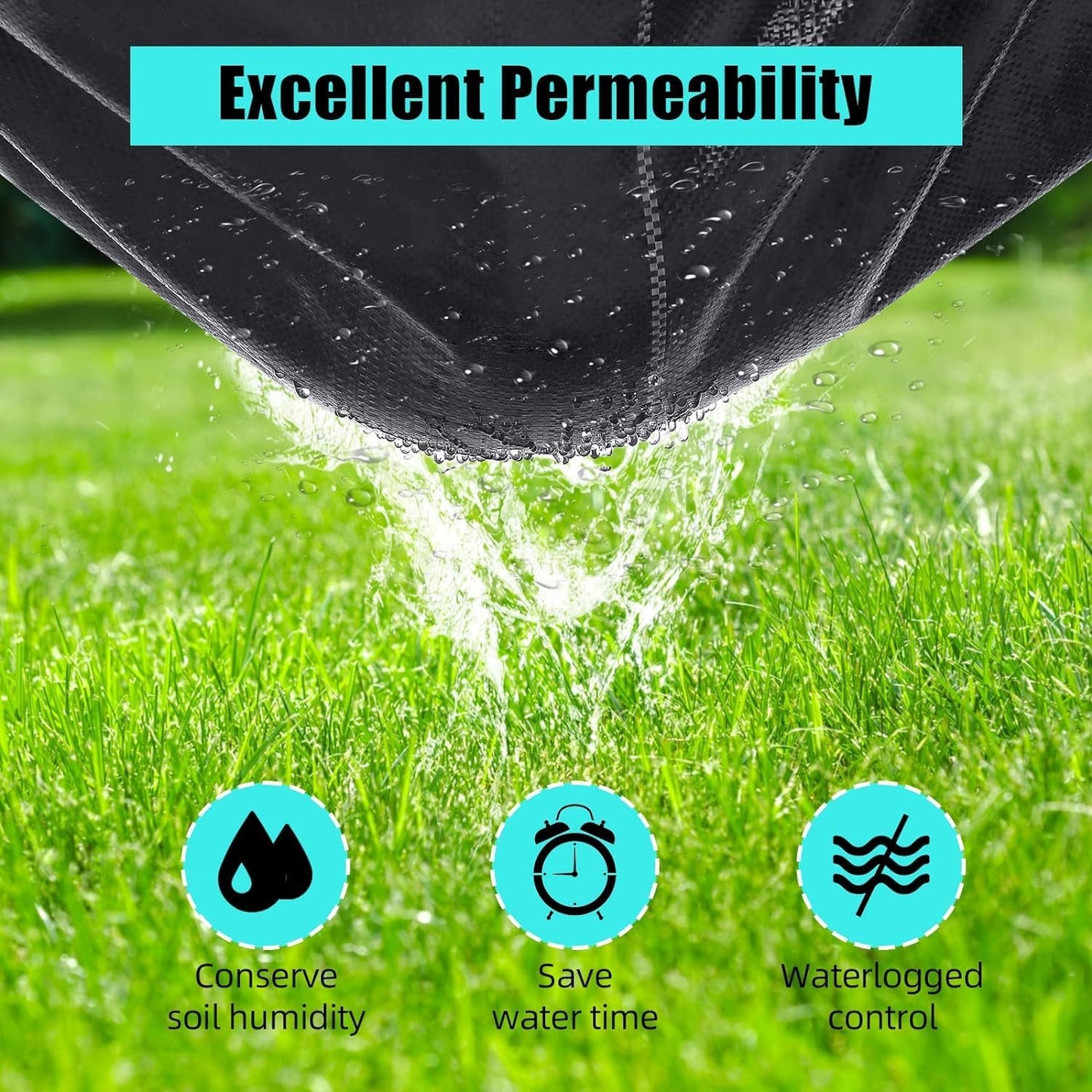6.5ft x 300ft Premium 3oz Pro Garden Weed Barrier Landscape Fabric, Durable & Heavy-Duty Weed Block Gardening Mat, Easy Setup & Superior Weed Control, Eco-Friendly & Convenient Design