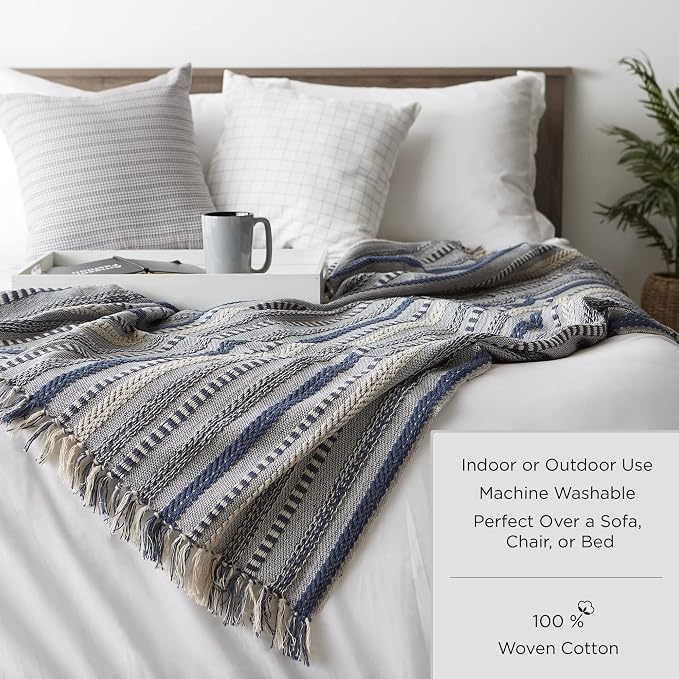 DII Diamond Throw Collection Woven Cotton, 50x60, Pumpkin Spice