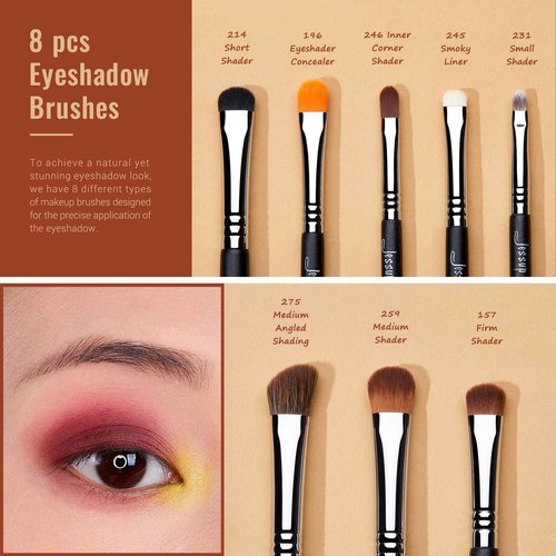 Jessup Makeup Brushes T336 with Professional Eye Brush Set T341