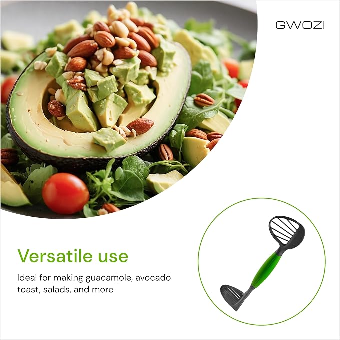 Avocado Masher 3 in 1 - Multifunctional Avocado Slicer Cutter - Plastic Avocado Peeler - Avocado Tool 3-in-1 for Guacamole