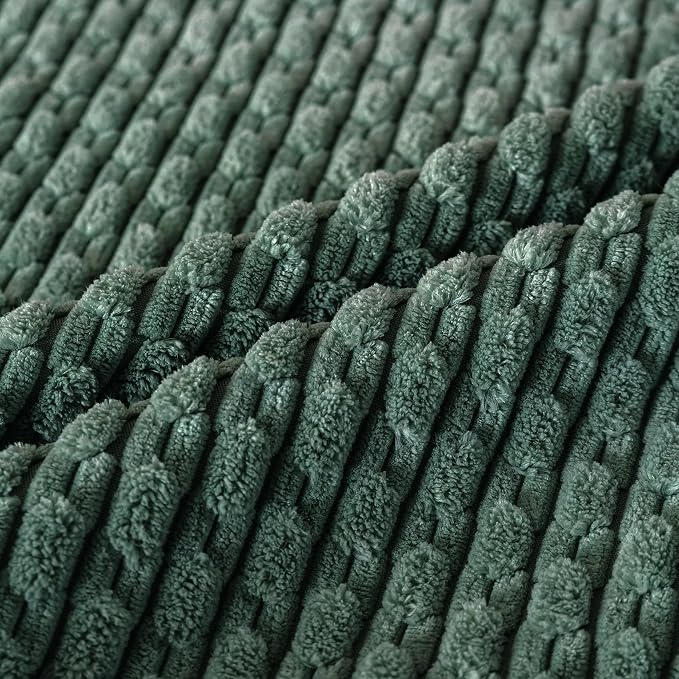 Set of 4 Teal Green Decorative Throw Pillow Covers 16x16 Inch Corduroy Pillow Covers for Bed Couch Sofa Living Room Soft Square Cushion Cases