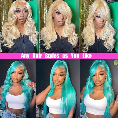 LADYWIGSDZ 613 Lace Front Wig Human Hair 13x4 Light Blonde Color Lace Front Body Wave Wigs 613 HD Lace Frontal Wigs Human Hair Pre Plucked for Women (613 Color 13x4 Lace Front Wigs, 20 Inch)