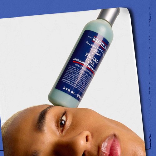 Kiehl's Facial Fuel Face Wash, Refreshing + Invigorating Men's Gel Cleanser, with Caffeine, Vitamin E and Menthol, Non-Drying Formula Moisturizes Skin, Great for Clogged Pores - 33.8 fl oz