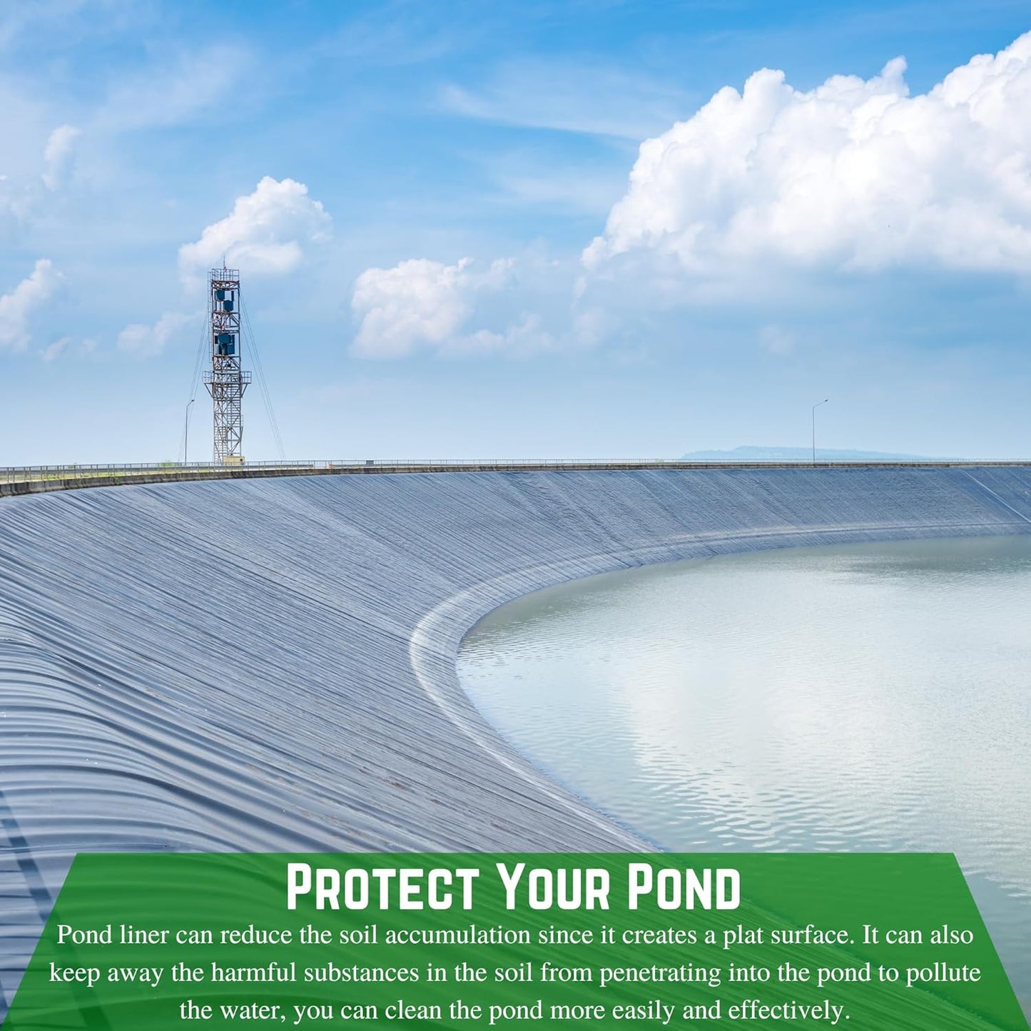 Farm Plastic Supply - 12 Mil String Reinforced Black/White Pond Liner - 12 Mil Fish Pond HDPE Liner, Pond Liners for Outdoor Ponds, Koi Ponds, Garden Fountain, Containment Liner (6' x 75')