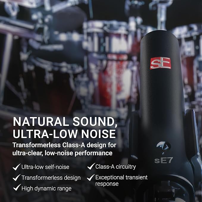 SE ELECTRONICS - sE7 Small Diaphragm Cardioid Condenser Microphone with Clip