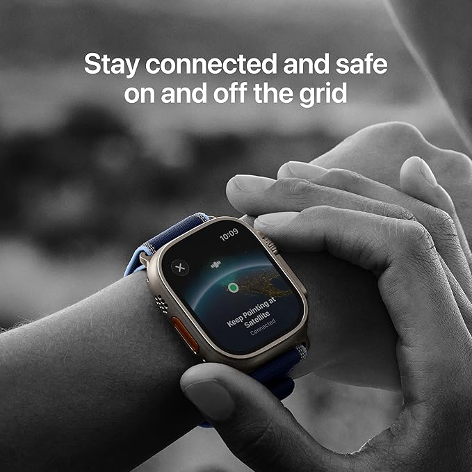 Apple Watch Ultra 3 [GPS + Cellular 49mm] Running & Multisport Smartwatch w/ Rugged Titanium Case w/ Black Ocean Band w/ AppleCare+ (2 years)
