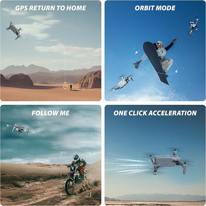 Contixo F33 Professional Drone - 4K/30FPS Camera, GPS & Optical Flow, 2-Axis Gimbal + EIS, 5.5" Touchscreen Remote, Obstacle Avoidance, 4-Mile FPV, 42-Min Flight, Hunting & Outdoor Tracking
