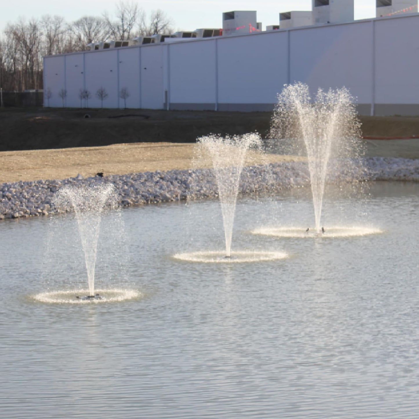 HALF OFF PONDS Floating Fountain – 3/4 HP Pond Aerator, 100' Cord – 8,000 GPH Water Pump – 11 Spray Patterns - Color-Changing LED Lights - for Ponds, Lakes & Water Gardens