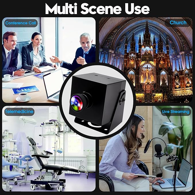 ELP 4K HDMI USB Camera Wide Angle PC Webcam 2X Digital Zoom H.264 8mp USB Security Camera (200degree Fisheye Lens)