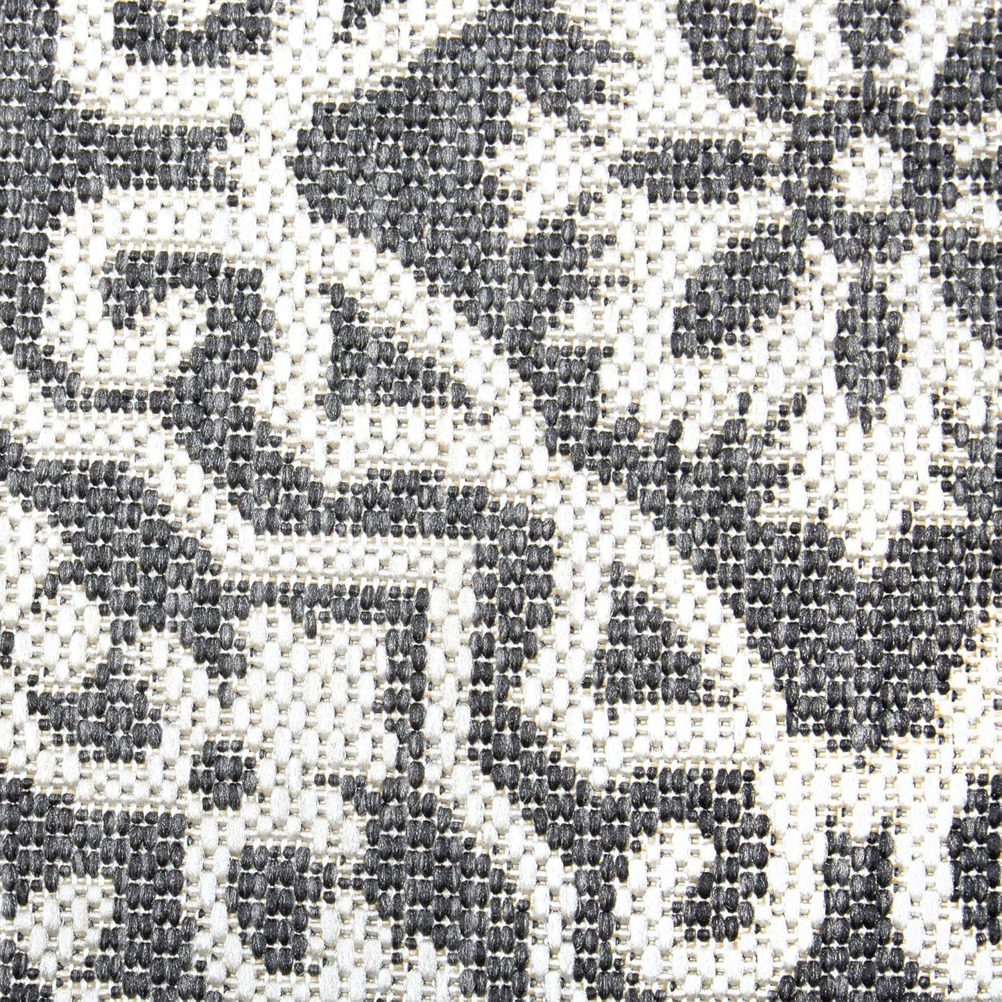 Nicole Miller New York Patio Country Julia Transitional Geometric Indoor/Outdoor Area Rug, Black/Grey, 1'9"x2'11"