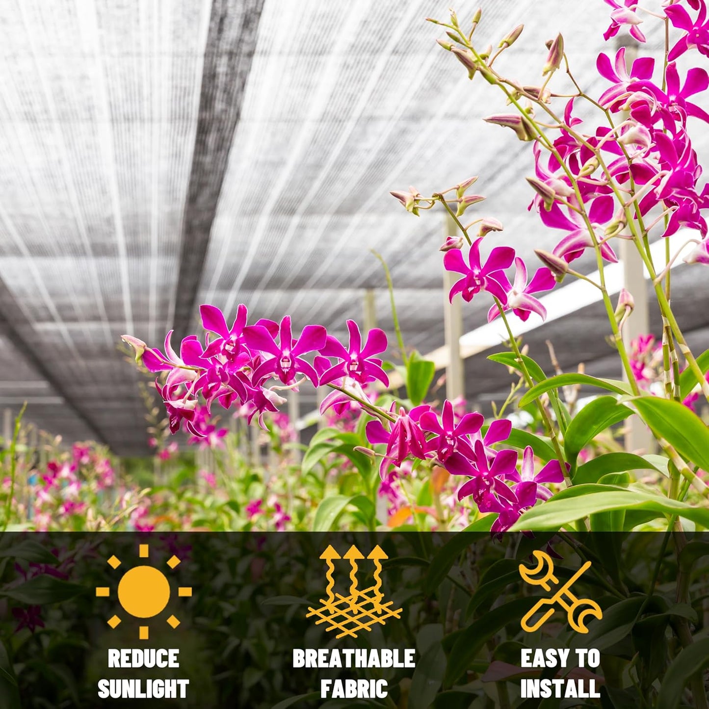 ShadeMart 50% Shade Cloth for Plant, Black 9FT x 20FT Custom Size Outdoor Shade Tarp, Shade Cover with Upgrade Grommets and Zip Ties, Netting Sunblock Net for Vegetables Flower Garden Greenhouse