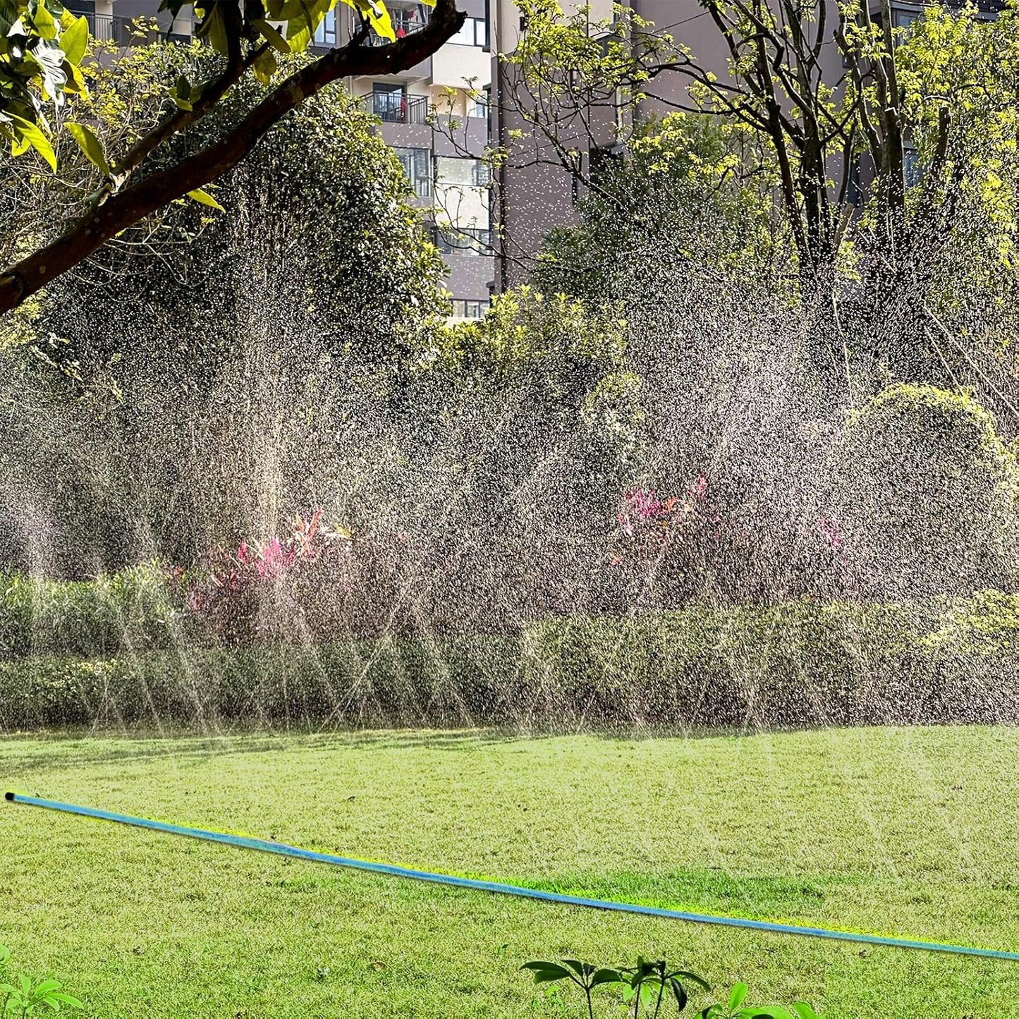 Sprinkler Hose 75FT, Heavy Duty Watering Hoses, Efficient Irrigation Tubing for Garden Lawn Sprinklers System with 20 Pack Staples