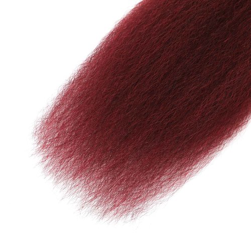 99j Brazilian Yaki Straight Human Hair 4 Bundles Yaki Human Hair Bundles 100% Virgin Kinky Straight Virgin Hair Extensions Women Girl Black Red (14 16 18)