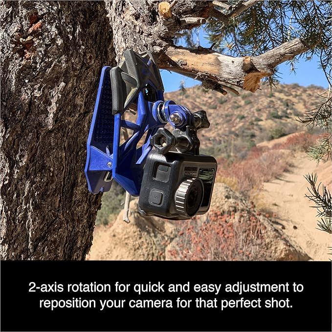 Dango Design Gripper Mount for GoPro/Osmo/Insta360 | Universal Helmet Clamp Mount for Action Cameras | Dirtbike, Motocross, Enduro, Motorcycle, ATV Helmets | Ripper Red