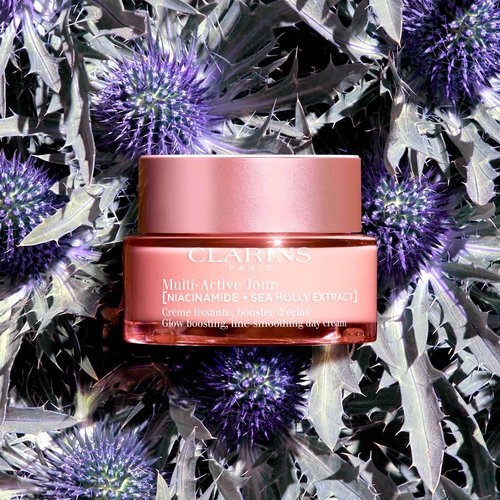 Clarins Multi-Active Day Moisturizer with Niacinamide | Smooth Fine Lines | Visibly Tighten Pores | Even Tone and Texture | Boost Glow | Strengthen Moisture Barrier | Dry Skin Type | 1.7 Ounces