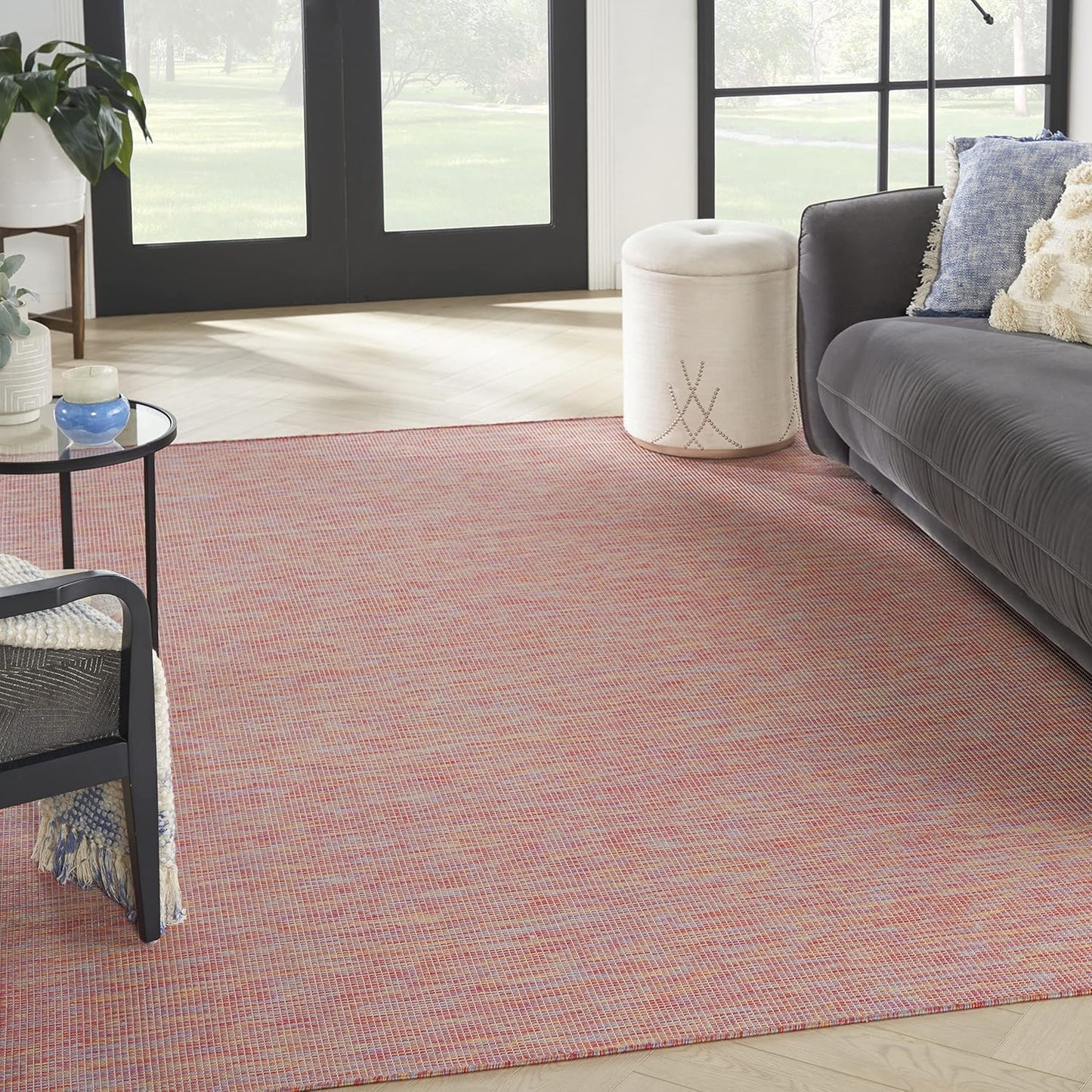 Nourison Home Positano Indoor/Outdoor Rainbow 7' x 10' Area Rug, Easy Cleaning, Non Shedding, Bed Room, Living Room, Dining Room, Backyard, Deck, Patio (7x10)